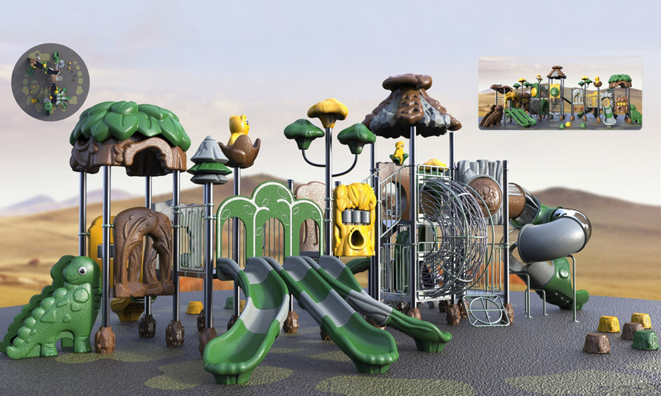 兒童滑梯森林樹(shù)屋YH-4J04A