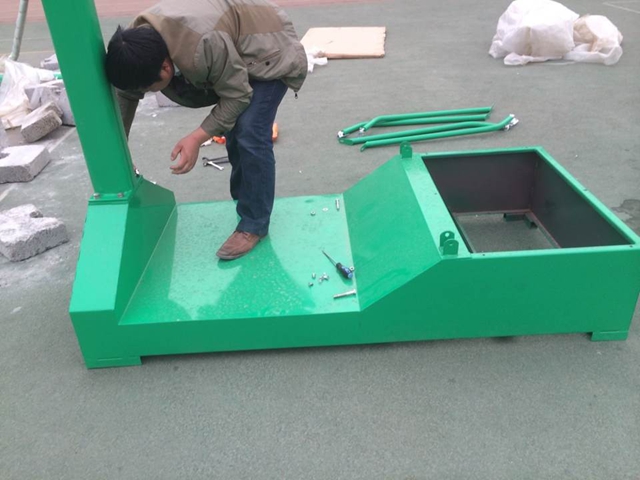 GYTY-A008移動(dòng)式綠色單臂籃球架