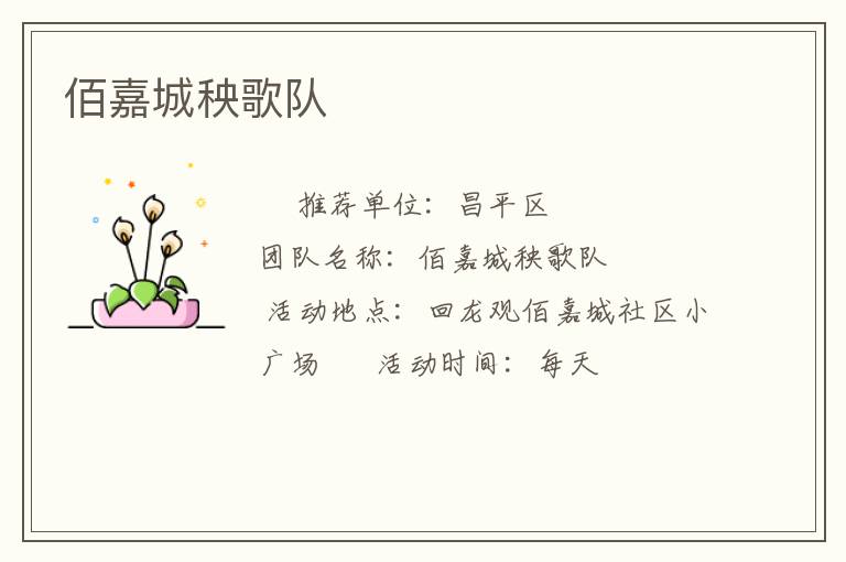 佰嘉城秧歌隊(duì)