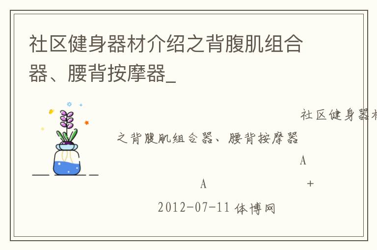 社區(qū)健身器材介紹之背腹肌組合器、腰背按摩器_