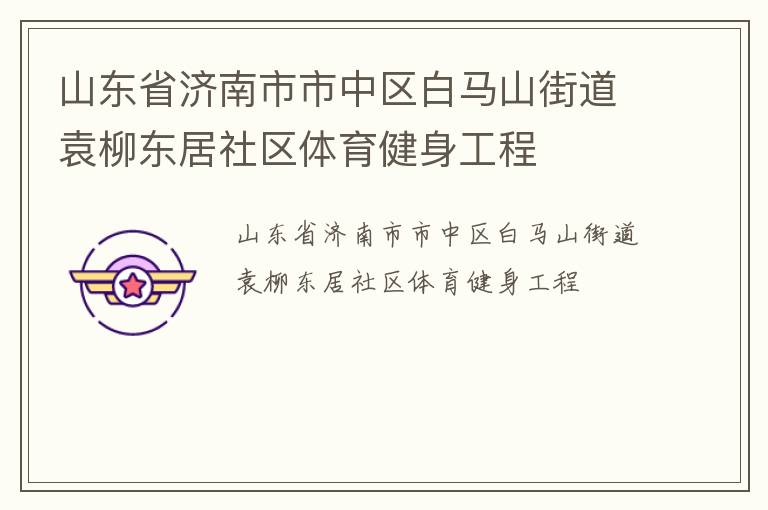 山東省濟(jì)南市市中區(qū)白馬山街道袁柳東居社區(qū)體育健身工程