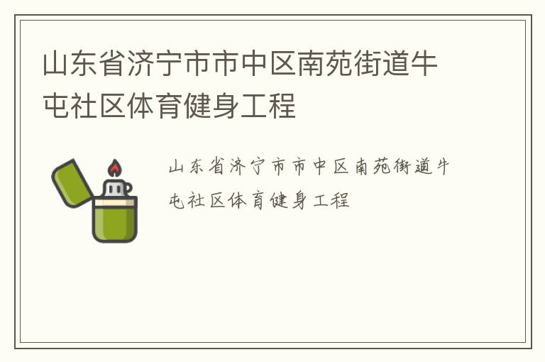 山東省濟寧市市中區(qū)南苑街道牛屯社區(qū)體育健身工程