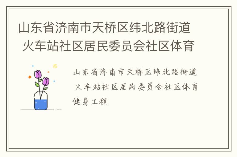 山東省濟(jì)南市天橋區(qū)緯北路街道 火車站社區(qū)居民委員會(huì)社區(qū)體育健身工程