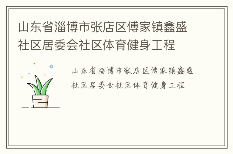 山東省淄博市張店區(qū)傅家鎮(zhèn)鑫盛社區(qū)居委會(huì)社區(qū)體育健身工程