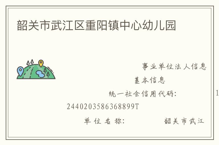 韶關(guān)市武江區(qū)重陽(yáng)鎮(zhèn)中心幼兒園