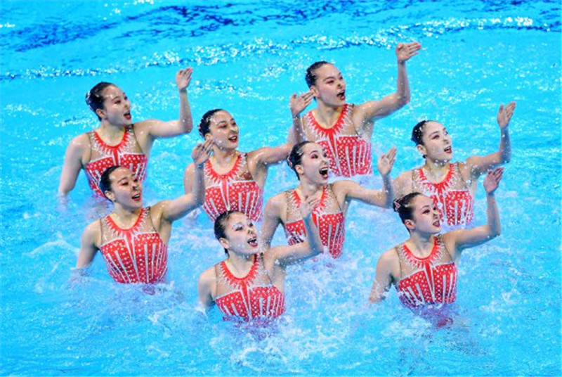 中國隊摘得世錦賽花游集體技術(shù)自選亞軍