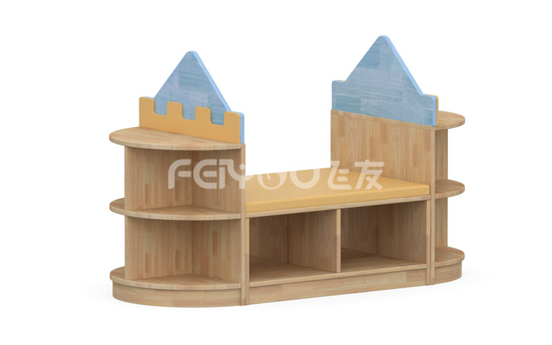 幼兒園實木家具環(huán)保水性漆寶寶多功能學(xué)習(xí)互動城堡組合書架.jpg