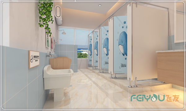 南方幼兒園室內(nèi)整體設(shè)計(jì)：簡(jiǎn)約卡通衛(wèi)生間