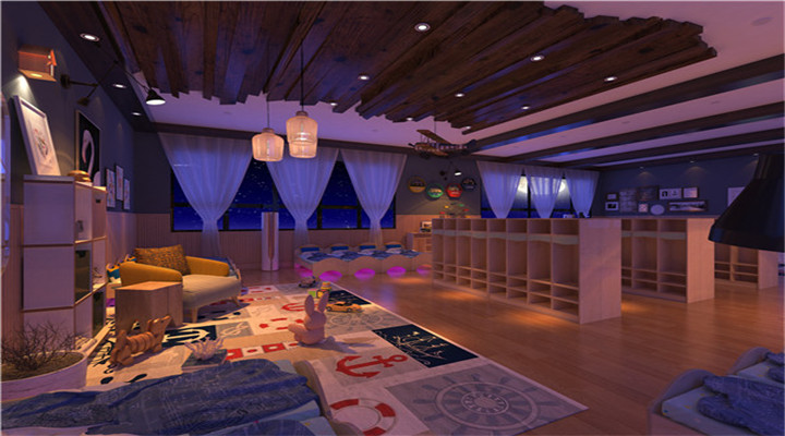 南方幼兒園室內(nèi)整體設(shè)計：現(xiàn)代幼兒園寢室