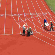 塑膠球場(chǎng)跑道 體育場(chǎng)彈性塑膠跑道 預(yù)制型塑膠跑道