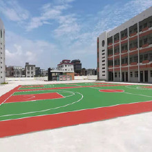 利達硅pu球場材料用量無溶劑硅pu球場材料硅pu球場材料工程、硅PU籃球場材料供應商廠家、硅PU羽毛球場材料包工包料施工